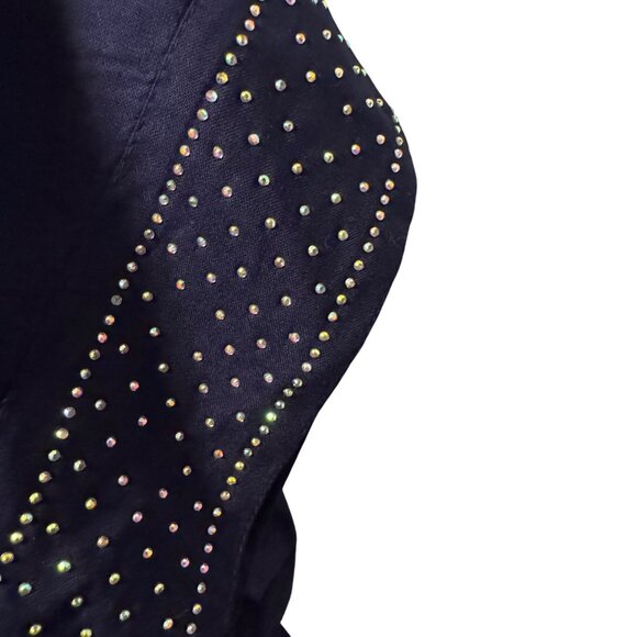 Layogee Womens XL Navy Blue Embellished Kaftan Dress Rayon dress. NWT - Picture 12 of 12